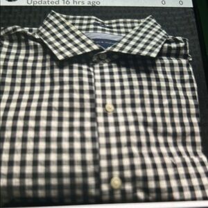 Men's Black and White Checkered Shirt